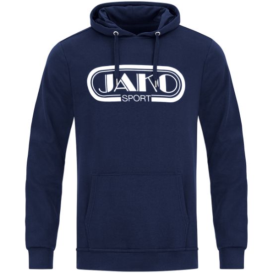 Afbeeldingen van Sweater met kap Retro marine